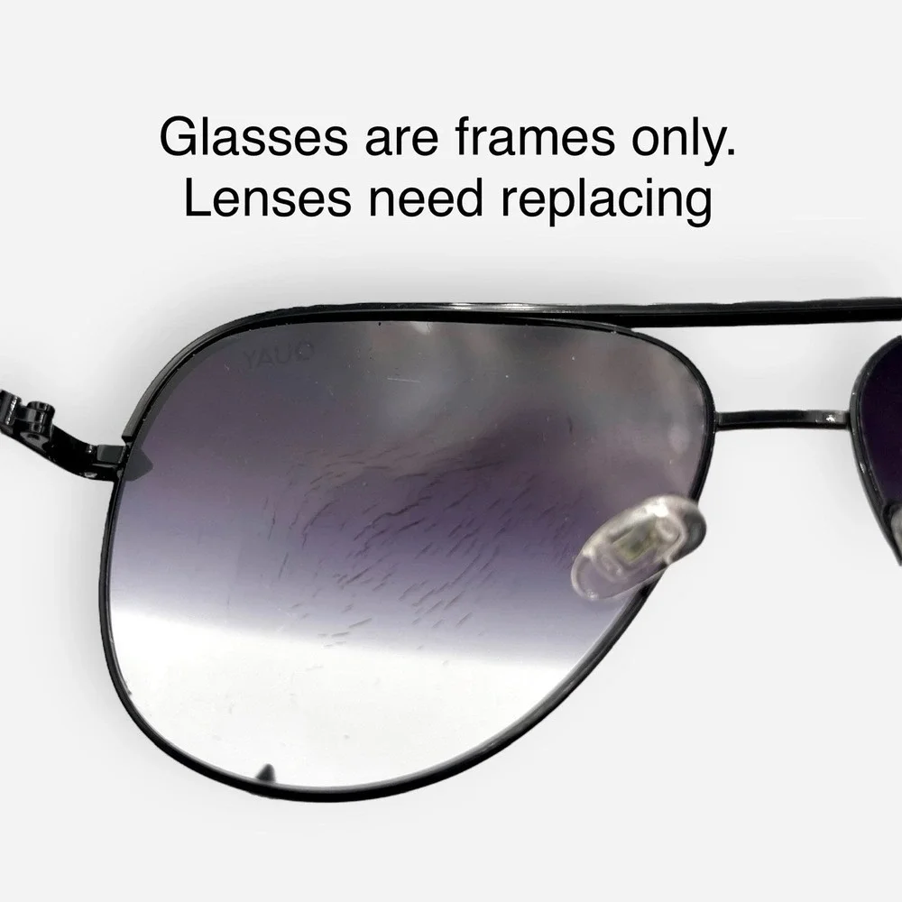 QUAY High Key Mini 1212 Sunglasses‎ Black Gray Lens Frames Only READ